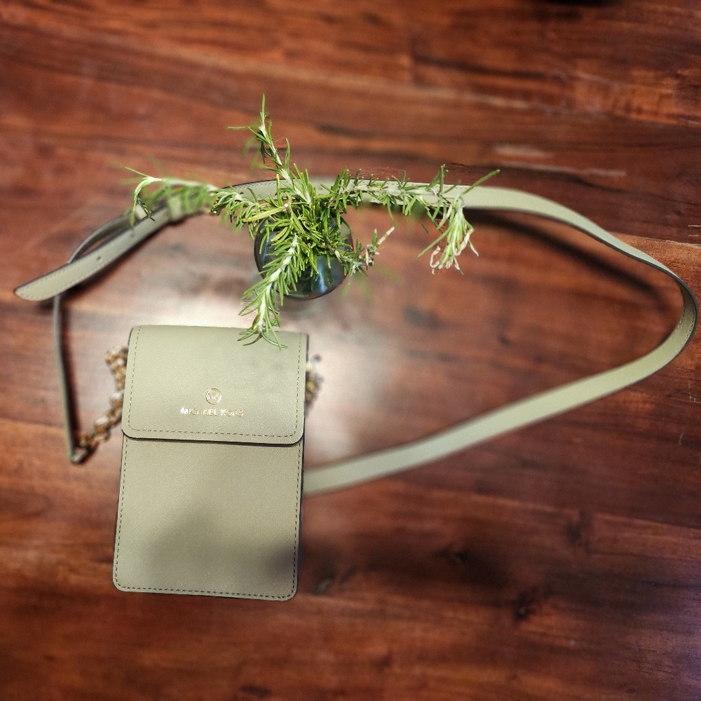 Sage-color crossbody bag